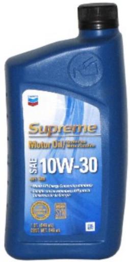 картинка Chevron Supreme Motor Oil SAE 10W-30  q (12) Моторное масло. Артикул: 220155719