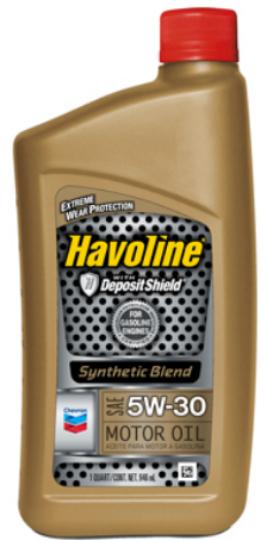 картинка Chevron Havoline Synthetic Blend Motor Oil SAE 10W-30 (12х0.946 л) Моторное масло. Артикул: 223702721